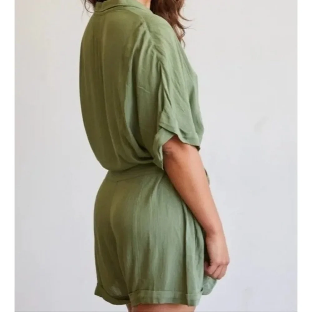 For Days Short Sleeve Utility Romper - Picture 2 of 7